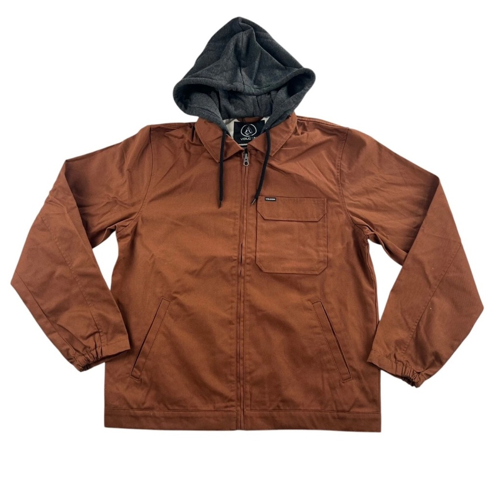 Volcom Korman Hooded Jacket Brown medium